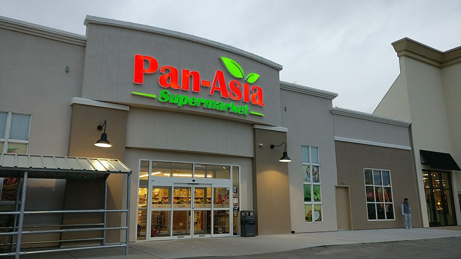 Grocery aisle stocked with Korean sauces and pantry staples